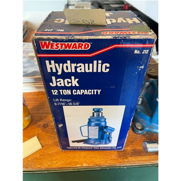 Westward Hydraulic Jack 12 Ton Capacity