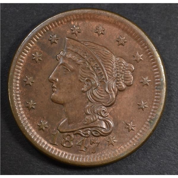 1847 LARGE CENT CH BU