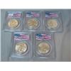 Image 1 : 5 pc Lot - 1961 10 Peso World Trade Center Ground