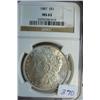 Image 1 : 1887 Morgan Silver Dollar NGC MS63