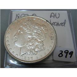 1897-O Morgan Silver Dollar AU Cleaned