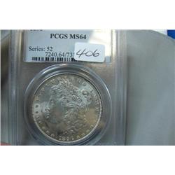 1896 Morgan Silver Dollar PCGS MS 64