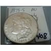 Image 1 : 1878-S Morgan Silver Dollar AU Improperly Cleaned