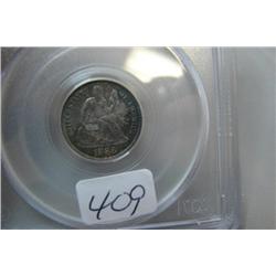 1886 .10 PCGS MS66 Dark toning