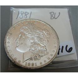 1881 Morgan Silver Dollar BU