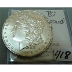 1899 Morgan Silver Dollar BU Cleaned