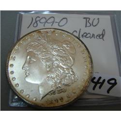 1899-O Morgan Silver Dollar BU Cleaned