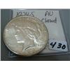 1924-S Peace Silver Dollar AU Cleaned