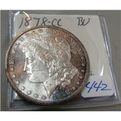 1878 Carson City Morgan Silver Dollar BU - Toned