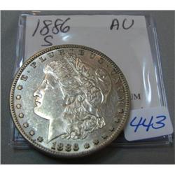 1886-S Morgan Silver Dollar AU