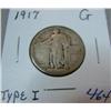 Image 1 : 1917 Standing Liberty Quarter Type I G
