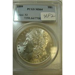 1899 Morgan Silver Dollar PCGS MS64