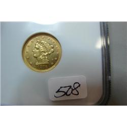 1876-S $2.50 Liberty Head Gold COIN NGC AU 58