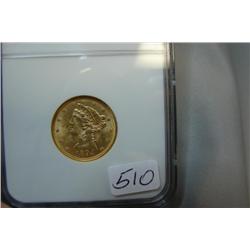 1894 $5.00 Liberty Head Gold Coin NGC MS 63