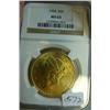 Image 1 : 1904 $20.00 Liberty Gold Coin NGC MS63