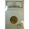 Image 1 : 1909 $2.50 Indian Head Gold Coin NGC MS64
