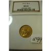 Image 1 : 1912 $2.50 Indian Head Gold Coin NGC MS64
