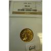 Image 1 : 1929 $2.50 Indian Head Gold Coin NGC MS63