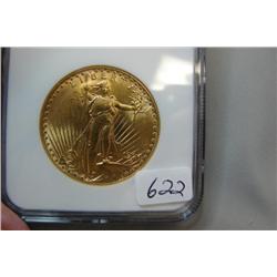 1924 $20.00 Saint Gaudens Gold Coin NGC MS 62