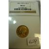 Image 1 : 1861 Type 2 $2.50 Liberty Gold Coin NGC MS61