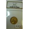Image 1 : 1911 $2.50 Indian Head Gold Coin NGC MS64