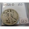 Image 1 : 1921-D Walking Liberty Half Dollar AG