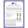 Image 2 : Genuine 6 ctw Amethyst Earrings 14KT Yellow Gold - REF-47X4M