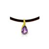 Image 1 : Genuine 4.7 ctw Amethyst Necklace 14KT Yellow Gold - REF-32V3W