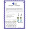 Image 2 : Genuine 11.20 ctw Blue Topaz & Peridot Earrings 14KT White Gold - REF-56F2Z