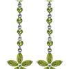 Image 1 : Genuine 4.8 ctw Peridot Earrings 14KT White Gold - REF-56T8A