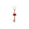 Image 1 : Genuine 0.50 ctw Ruby Necklace 14KT Rose Gold - REF-34X3M