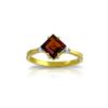 Image 1 : Genuine 1.77 ctw Garnet & Diamond Ring 14KT Yellow Gold - REF-28Y8F