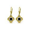 Image 1 : Genuine 1.0 ctw Black Diamond Earrings 14KT Yellow Gold - REF-76P2H