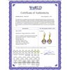 Image 2 : Genuine 10.63 ctw Amethyst & Diamond Earrings 14KT Yellow Gold - REF-44V7W
