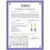 Image 2 : Genuine 4.6 ctw Amethyst & Diamond Earrings 14KT Yellow Gold - REF-28P8H