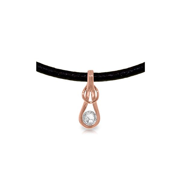 Genuine 0.50 ctw Diamond Anniversary Necklace 14KT Rose Gold - REF-176A2K