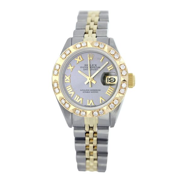 Rolex Pre-owned 26mm Womens Custom Grey Two Tone