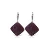 Genuine 40.65 ctw Ruby & Diamond Earrings 14KT White Gold - REF-131F8Z