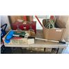 Image 1 : ROPE WITH 2 ROPE GRABS, TOOLBOX, CAMP STOVE AND BRUSH WITH HOSE ADAPTER