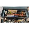 Image 8 : TOOLBOX WITH CONTENTS, 4 WHEEL DOLLY, 4 NEW SWIVEL CASTORS AND SENTRY FIRE BOX