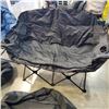 Image 2 : FOLDING 2 SEATER CAMP CHAIR AND OVERSIZED MAC SPORTS FOLDING TUB CHAIR BOTH WITH CARRY BAGS