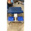 Image 2 : KIDS SIZE BLUE FOLDING PICNIC TABLE