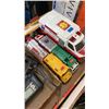 Image 8 : 3 PORCELAIN COLLECTOR DOLLS WITH SMALL BED AND TRAY OF TOYS INCLUDING HELICOPTER