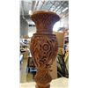 Image 2 : CARVED WOOD VASE AND ITALIAN VASE