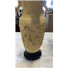 Image 8 : CARVED WOOD VASE AND ITALIAN VASE