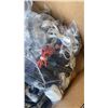 Image 8 : BOX OF CHARGING CORDS, EARBUD CHARGING CASES, PHONE CASES, EARBUDS