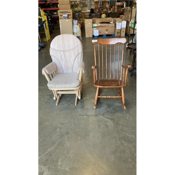 WOOD ROCKING CHAIR AND GLIDER ROCKING CHAIR