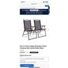 Image 1 : Set of 2 Patio Folding Sling Back Chairs Camping Deck Garden Beach Black