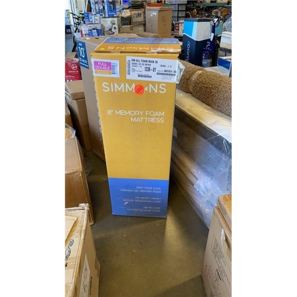 NEW SIMMONS 8" FULL/DOUBLE SIZE MATTRESS