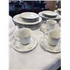 Image 2 : 56 PIECES PRESTIGE CHINA GARDEN CHINA DISHES - INCLUDES CUPS, SAUCERS, PLATES